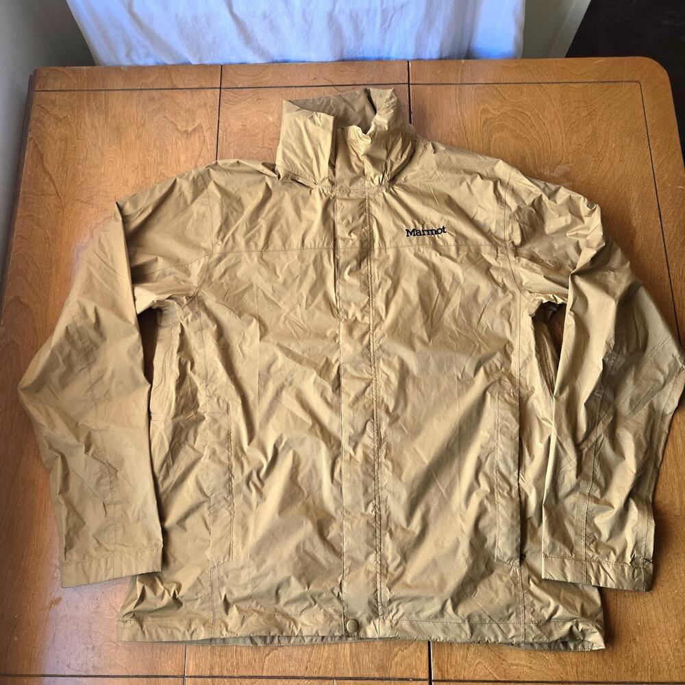 Marmot Men's Caramel Hooded Rain Jacket - Picture 2 of 14